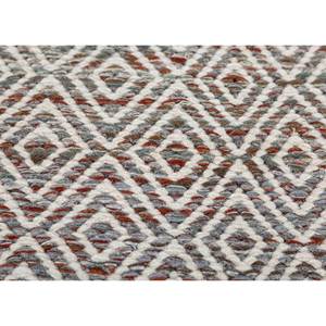 พรมขนสัตว์ผสมวิสโคสแบบทอเรียบ ลายเรขาคณิตสีแดงส้ม รูปทรงสี่เหลี่ยมผืนผ้า งานแฮนด์เมด ดีไซน์แบบ Patchwork สำหรับห้องนอน รุ่น ADWV-13047 - Product Image 3