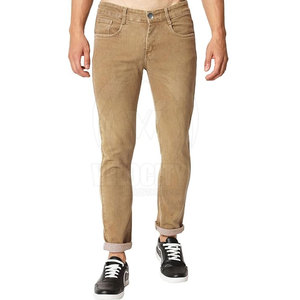Pantalones vaqueros de algodón 100% ajustados hechos a medida para hombre, Pantalones rectos transpirables con patrón sólido por sublimación para la temporada de otoño, novedad - Product Image 1
