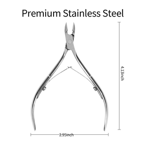 Pince à cuticules professionnelle en acier inoxydable pour manucure et pédicure Outil de coupe de peau d'ongle de précision avec lame tranchante - Product Image 2