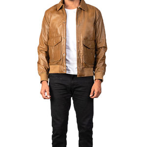 Vestes en cuir pour hommes confortables de bonne qualité les plus populaires Vestes en cuir pour hommes personnalisés de qualité pour Street Wear OEM - Product Image 4