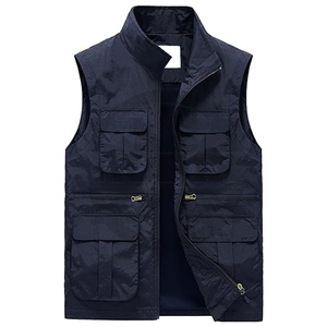 Gilet de travail décontracté pour hommes et femmes, été, extérieur, pêche, voyage, photo, cargo, multi-poches, toile imperméable, grande taille - Product Image 5