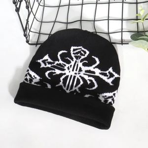 หมวกถักอะคริลิคแนวพังก์ฮิปฮอปทรงแมงมุมหมวกถักโลโก้ถักลายสำหรับฤดูหนาวฤดูใบไม้ร่วงฤดูหนาว - Product Image 5