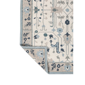 พรมขนสัตว์ทอมือลายดอกไม้แบบแบนสไตล์เบดูอิน รุ่น ADWL-23009 สำหรับใช้ในบ้าน - Product Image 5