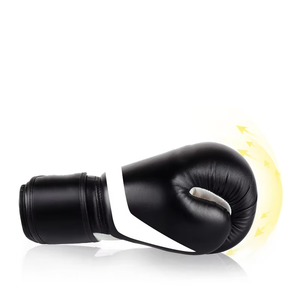 Guantes de Boxeo Profesionales de Alta Calidad, de Cuero Vacuno Genuino Negro, con Cordones, para Entrenamiento de Kickboxing y Sparring - Product Image 5