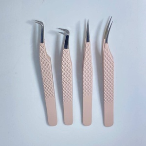 Pinzas de Volumen de Acero Inoxidable con Punta Puntiaguda para Extensiones de Pestañas, Set de 3 Pinzas de Volumen de 90 Grados, Colores Pastel, Marca Personalizada - Product Image 5