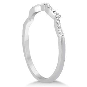 Conjunto de Joyería Nupcial Infinity de Oro Blanco de 14k con Diamantes y Rubíes Trenzados, 1.13ct, Chapado en Oro Rosa, Patrón Geométrico para Bodas y Fiestas - Product Image 2