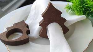 Ronds de serviette en rotin Décor de table en osier Ronds de serviette élégants pour table à manger - Product Image 4