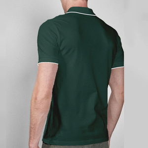 Polo à manches courtes de haute qualité, coupe ajustée, logo brodé personnalisé, été, cool, grande taille, sans couture, pour hommes - Product Image 3