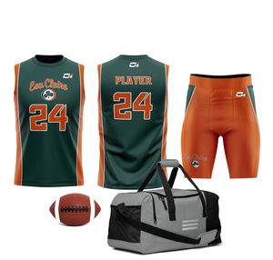 Ensemble de football 7 sur 7 par compression sublimée, maillots, gants courts, uniforme de football, paquet personnalisé, kit d'uniformes d'entraînement - Product Image 5