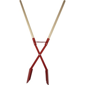 <b>Garden</b> Hand <b>Tool</b>-Earth Hole Digger with 2 Ash Handles 200 X 150/110 mm Size - Product Image 1