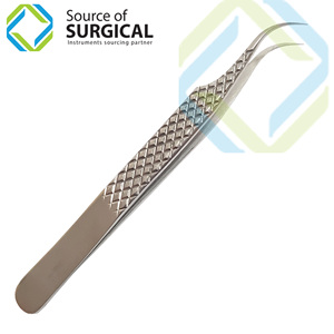 Pince à épiler professionnelle en acier inoxydable à pointe oblique pour l'épilation chirurgicale précise des sourcils - Product Image 5