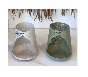 Juego de tres portavelas de hierro de diferentes colores, decoración de forma redonda, portavelas para uso en bodas y hoteles - Product Image 4