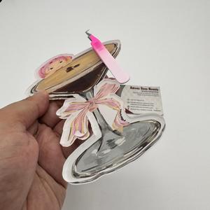 ค็อกเทลมัทฉะอะคริลิคแผ่นแม่เหล็กสำหรับต่อขนตาแหนบสำหรับต่อขนตาโลโก้ส่วนตัวออกแบบได้อย่างยั่งยืนกระเบื้องขนตาพร้อมโบว์ - Product Image 6