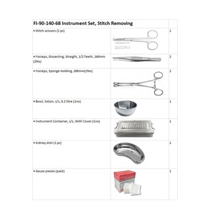 Juego de Instrumentos Quirúrgicos Manuales de Acero Inoxidable para la Extracción de Suturas - Product Image 2