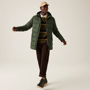 Chaqueta Acolchada para Hombre 2026 con Logotipo Personalizado, Cuello Alto y Capucha, Color Oliva, para Invierno - Product Image 3