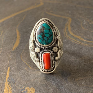Bague en platine massif avec pierres serties multi-bordures (10,1 grammes) Turquoise Rhodium Certifiée IGI pour usage quotidien – Promesse de style - Product Image 1