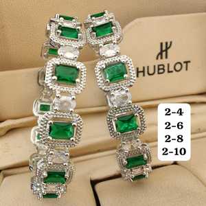 Premium Quality Artificial Diamond <b>Bangles</b> Pair for Women Perfect for Weddings, Parties, and Traditional <b>Indian</b> Outfits - Product Image 3