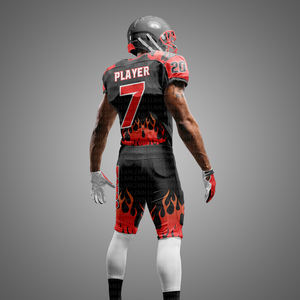 2025 Mejor precio OEM ODM Uniforme de entrenamiento de fútbol americano Paquete Clubes adultos Equipos XL Uniformes Número en blanco Cosido Corto - Product Image 3