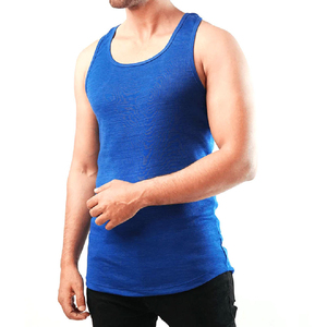 High Quality Elastic Knitted <b>Vest</b> for <b>Men</b> Casual <b>Ribbed</b> Cotton Fitness Tank Tops Breathable Soft Comfort Singlet for - Product Image 5
