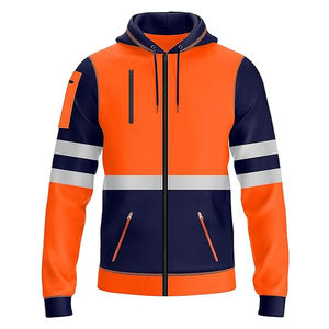 Vente en gros Veste de sécurité de haute qualité à glissière sur le devant Vêtements de travail de sécurité design OEM Vestes de sécurité pour hommes avec bandes réfléchissantes - Product Image 1