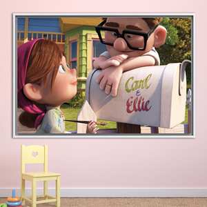 <b>Vivid</b> Abstract <b>Art</b> Printed Canvas - Modern Love Artwork Decor,1P:White Framed - Product Image 1