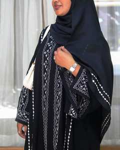 Ropa musulmana tradicional de mujer modesta elegante islámica, caftán de estilo Abayas bordado de lujo Caro Formal Dubai - Product Image 2