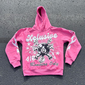 Sweat à capuche court imprimé vintage lavé de haute qualité avec broderie 3D Design Dtg en détresse du fabricant personnalisé - Product Image 4