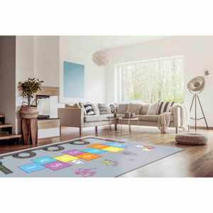 Alfombra de Juego Hopscotch: Decoración de Habitación Infantil Impresa en 3D, Alfombra de Chenilla - Product Image 5