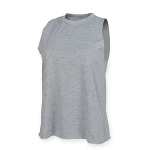 Camiseta Promocional Personalizable de Cuello Alto y Abertura Lateral para Mujer, de Alta Visibilidad - Product Image 4