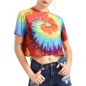 เสื้อยืดเอวลอยสำหรับผู้หญิงเสื้อครอปแฟชั่นฤดูร้อนดีไซน์ล่าสุด - Product Image 3