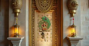 Metal Statue Wall Hanging Sculpture for Home Wall Entrance Door Decoration Collectible Figurine for Decor Hanging on Wall - Product Image 2