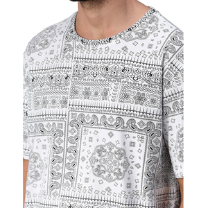 T-shirt pour hommes T-shirts imprimés personnalisés Designer T-shirts à la mode teints en couleur unie pour hommes T-shirts graphiques exportation du Bangladesh - Product Image 6