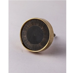 Brass & wooden round knob <b>pull</b> drawer cabinet for home dresser <b>door</b> cabinet furniture decorative kitchen wardrobe <b>handle</b> knobs - Product Image 1