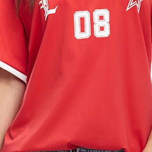 Personnalisable de haute qualité, maillot de football à col en V, maillot en maille respirante avec coupe ample, design de mode américain pour les sports d'été - Product Image 6