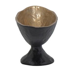 Noir or aluminium ovale piédestal bol décoratif moderne décor à la maison table pièce maîtresse Art Sculpture - Product Image 6