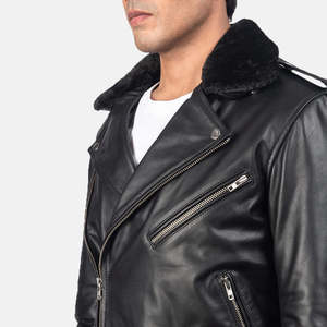 Chaqueta de Cuero PU para Hombre, Chaqueta de Motociclista, Chaqueta de Cuero Gruesa y Cálida de Invierno para Hombre - Product Image 3
