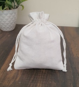 Personalized Organic Cotton Drawstring Bag Eco-Friendly Jewelry Packaging Pouch Custom Logo Favor Bags Bulk Cotton Pouches - Product Image 5