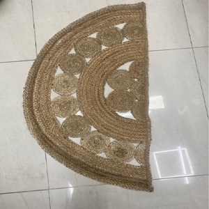 2026 New Customized Size Handmade <b>Round</b> Shape Jute Rugs Floor Mat for Natural Living Room Kitchen Room Export From Bangladesh - Product Image 5