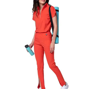 Logo OEM Ensemble Haut et Pantalon d'Uniforme Personnalisé à Manches Courtes Personnel Hospitalier Hommes Femmes Infirmière Signature 100% Coton Scrubs - Product Image 3