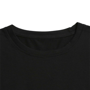 T-shirt à manches courtes anti-rides en coton, blanc, anti-rides, à col rond, teint en polaire, avec coupe régulière et logo personnalisé pour hommes, vente en gros - Product Image 2