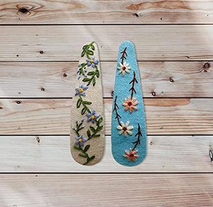 Pinces à cheveux brodées pour filles femmes, pinces à cheveux vintage, accessoires de cheveux, cadeau élégant de broderie florale OEM fabriqué au Vietnam - Product Image 6