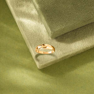 แหวนแต่งงานผู้หญิงกำมะหยี่ชุบทอง 18k - Product Image 1