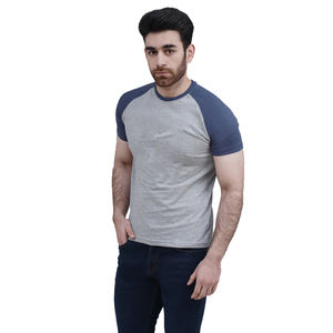 Camiseta Clásica de Manga Corta y Cuello Redondo para Hombre, Talla Grande, 100% Algodón, Transpirable, Ecológica, Corte Raglán - Product Image 1