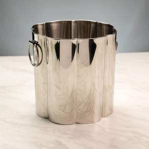 Enfriador de vino de metal de aluminio con mango de acero inoxidable Ocasiones DE BODA Cubo de hielo para bañeras de bebidas de champán - Product Image 2