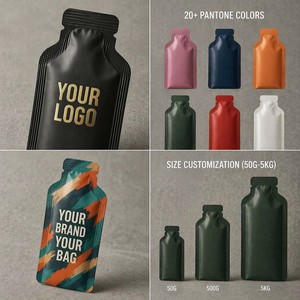 Bolsas de Embalaje Líquido con Forma de Botella para Gel Energético, Impresión Digital Personalizada, Película de Aluminio Laminada, con Muescas de Fácil Apertura - Product Image 3