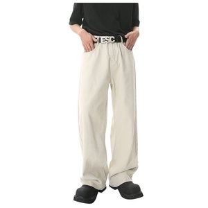 Nouvelle mode de jeans brodés pantalons taille moyenne pour hommes Bruce & Shark jambe droite mince coton extensible jeans bleus pour hommes grande taille 42 - Product Image 3