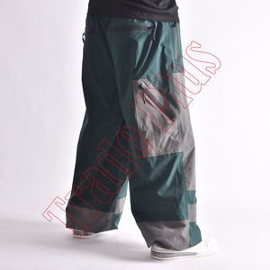 Pantalones de snowboard de esquí extra holgados para mujer, cálidos, impermeables, a prueba de viento, poliéster elástico alto, forro de nailon, pantalones con cremallera - Product Image 2