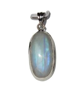 Compra colgante de piedras preciosas indias hecho a mano estilo bohemio joyería de cristal de Plata de Ley 925 Ajuste de bisel de piedra lunar cabujón ovalado - Product Image 4