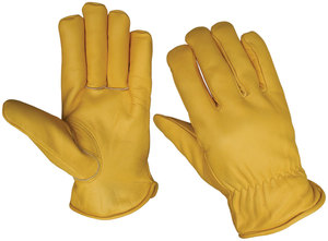 Gants de conducteur en cuir grain 2025 Keystone style pouce sans doublure Gants de sécurité pour hommes pour le travail industriel - Product Image 4