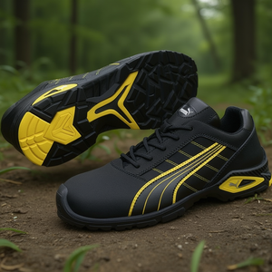 Calzado de Seguridad PUMA de Cuero, Talla 45 W.11, Negro/Amarillo, S3L FO SR 20345:2022 Certificado - Product Image 3